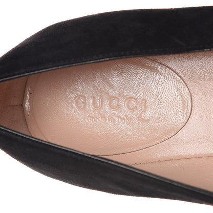 Gucci Kid Scamosciato GG Marmont Fringe Flats 40 Black 7 of 8