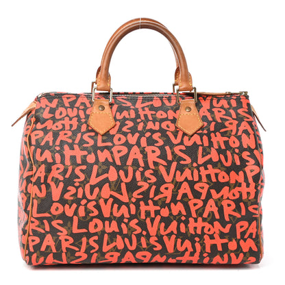 Louis Vuitton Monogram Graffiti Speedy 30 Orange 1 of 9