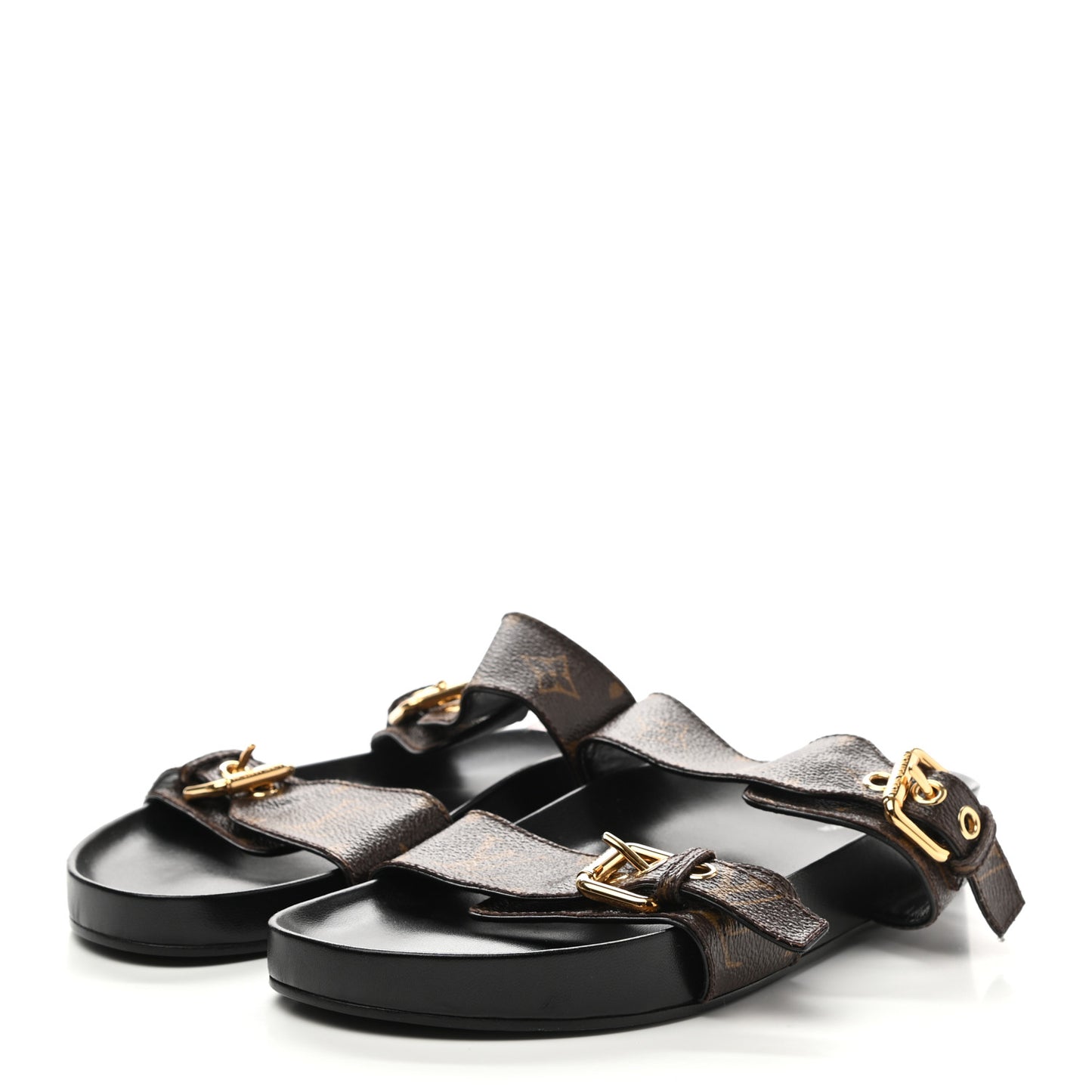 Monogram Bom Dia Mule Sandals 39 Black
