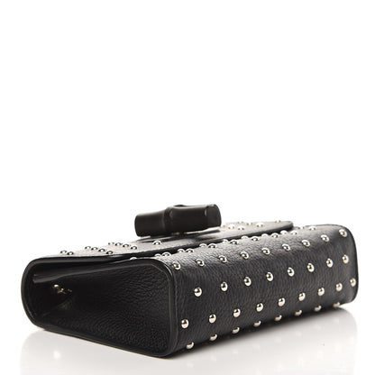 Gucci Calfskin Small Studded Miss Bamboo Shoulder Bag Black 4 of 7