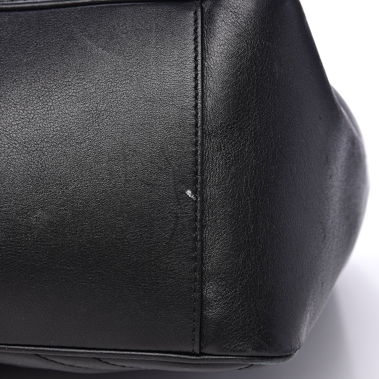 Calfskin Matelasse Maxi GG Marmont Top Handle Shoulder Bag Black