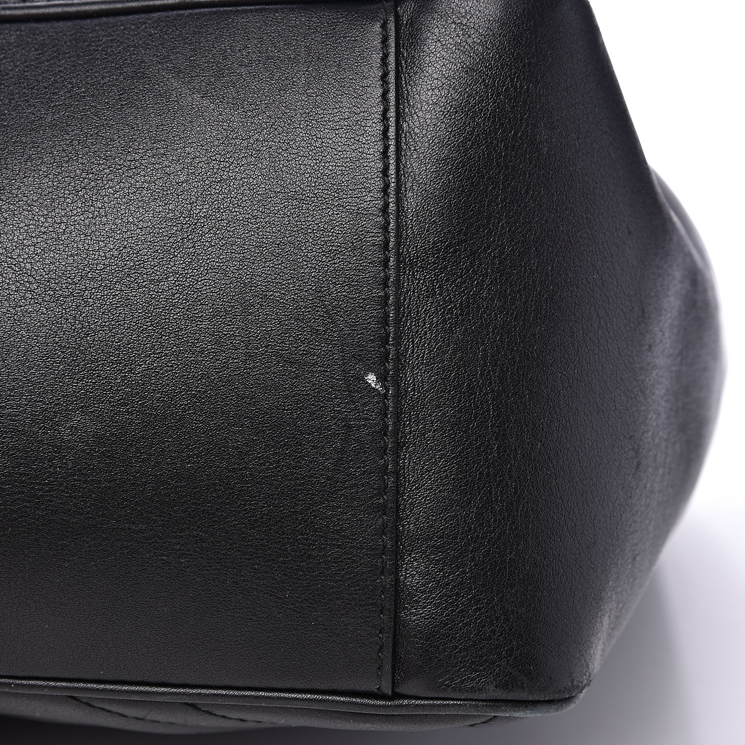 Gucci Calfskin Matelasse Maxi GG Marmont Top Handle Shoulder Bag Black 9 of 17