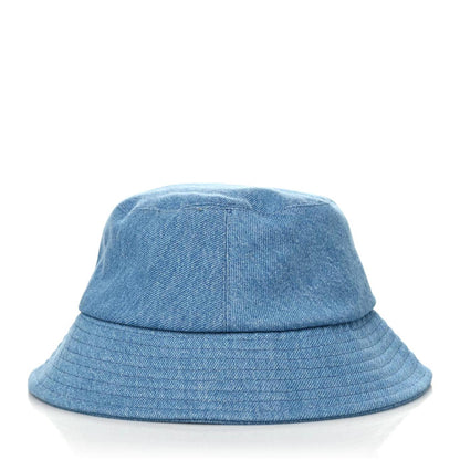 Chanel Denim Sequin Cloche Logo Bucket Hat S Blue 3 of 6