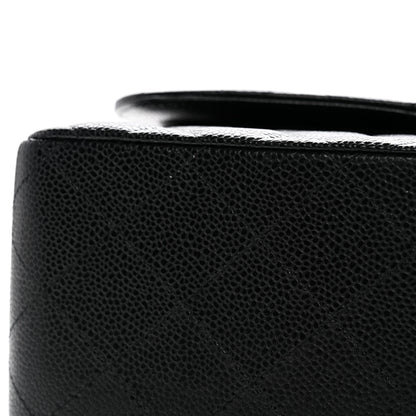 Chanel Caviar Quilted Jumbo Double Flap Black 11 of 12
