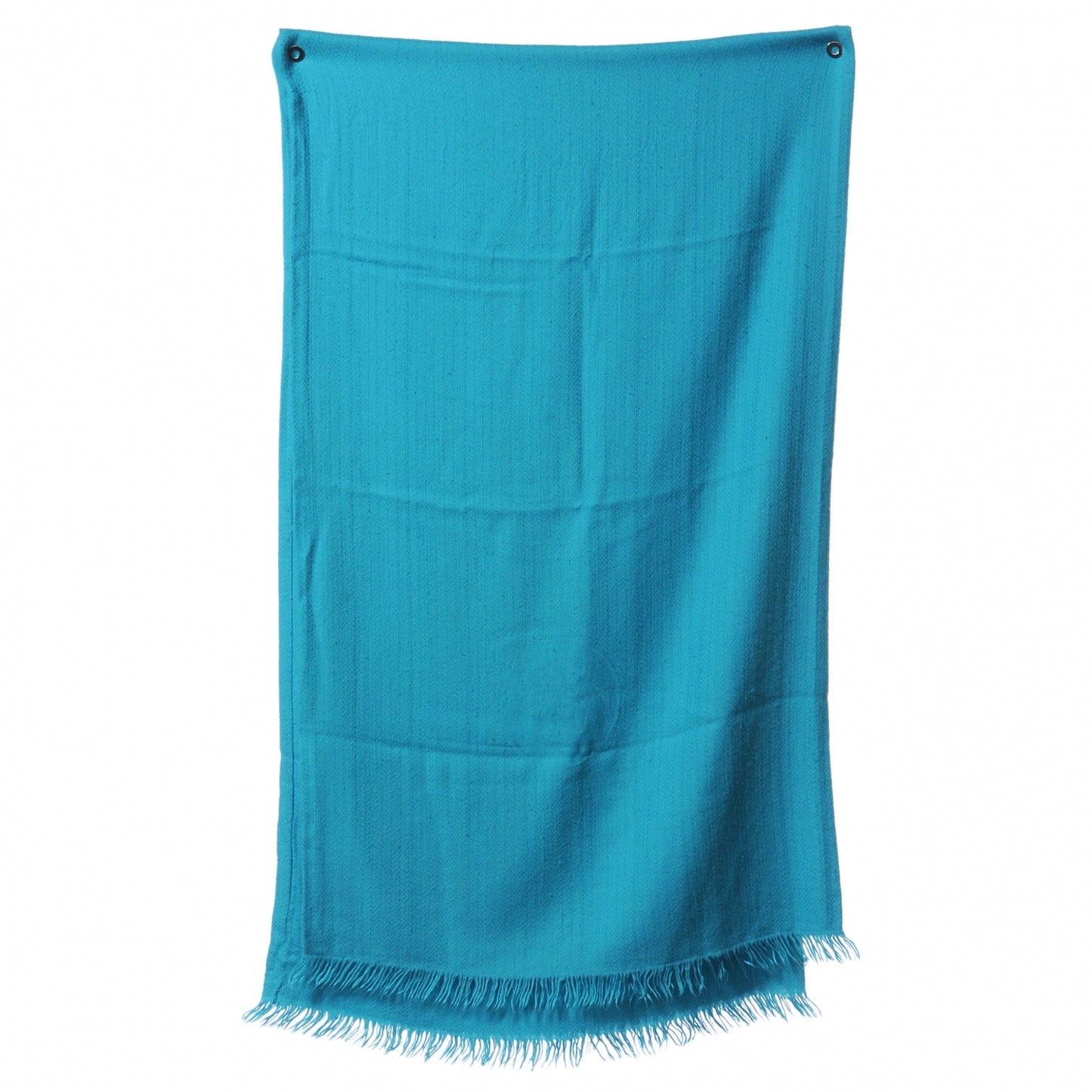 Solid Cashmere Logo Stole Scarf Turquoise