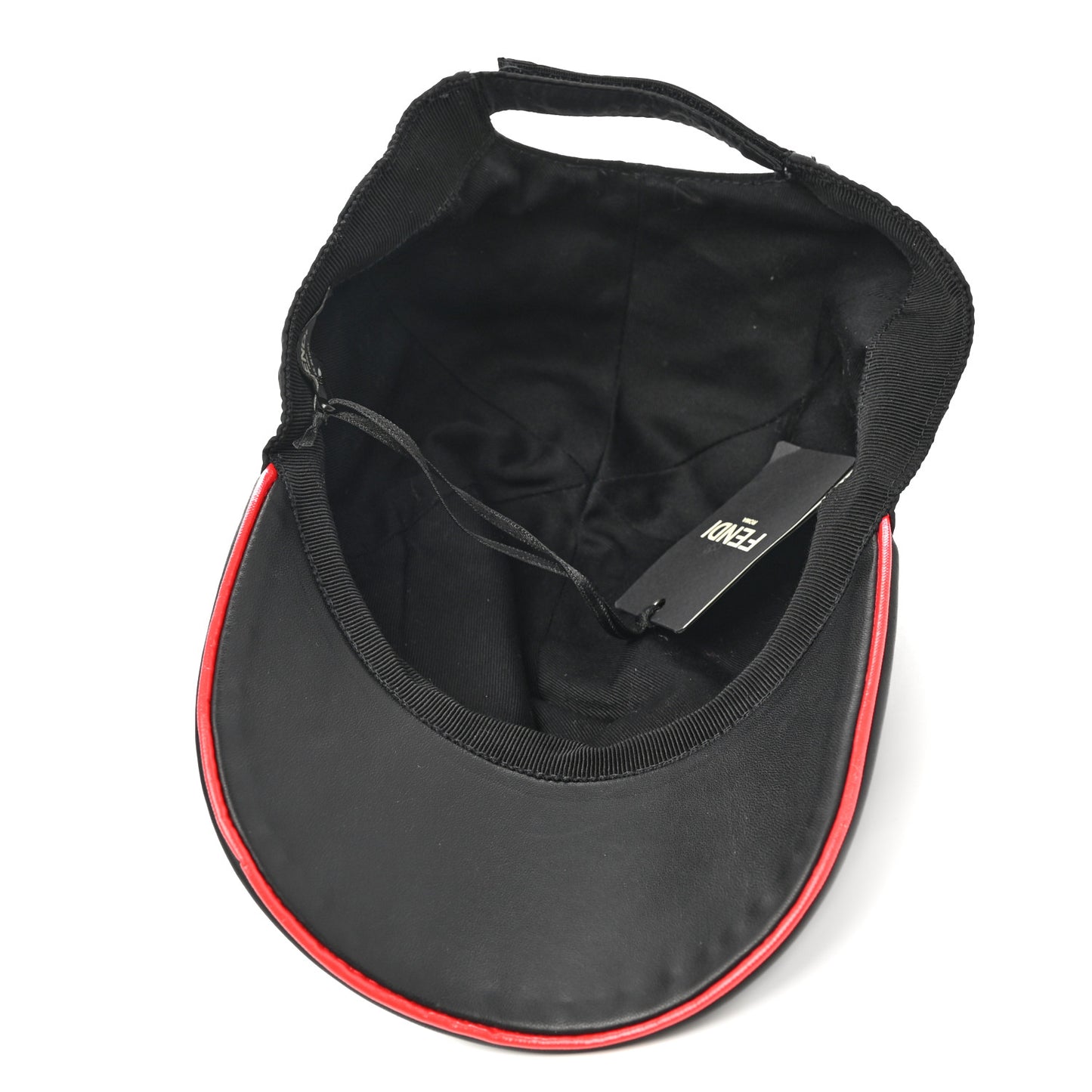 Nylon Lambskin Monster Eyes Baseball Hat 58 Black Rosso Gold
