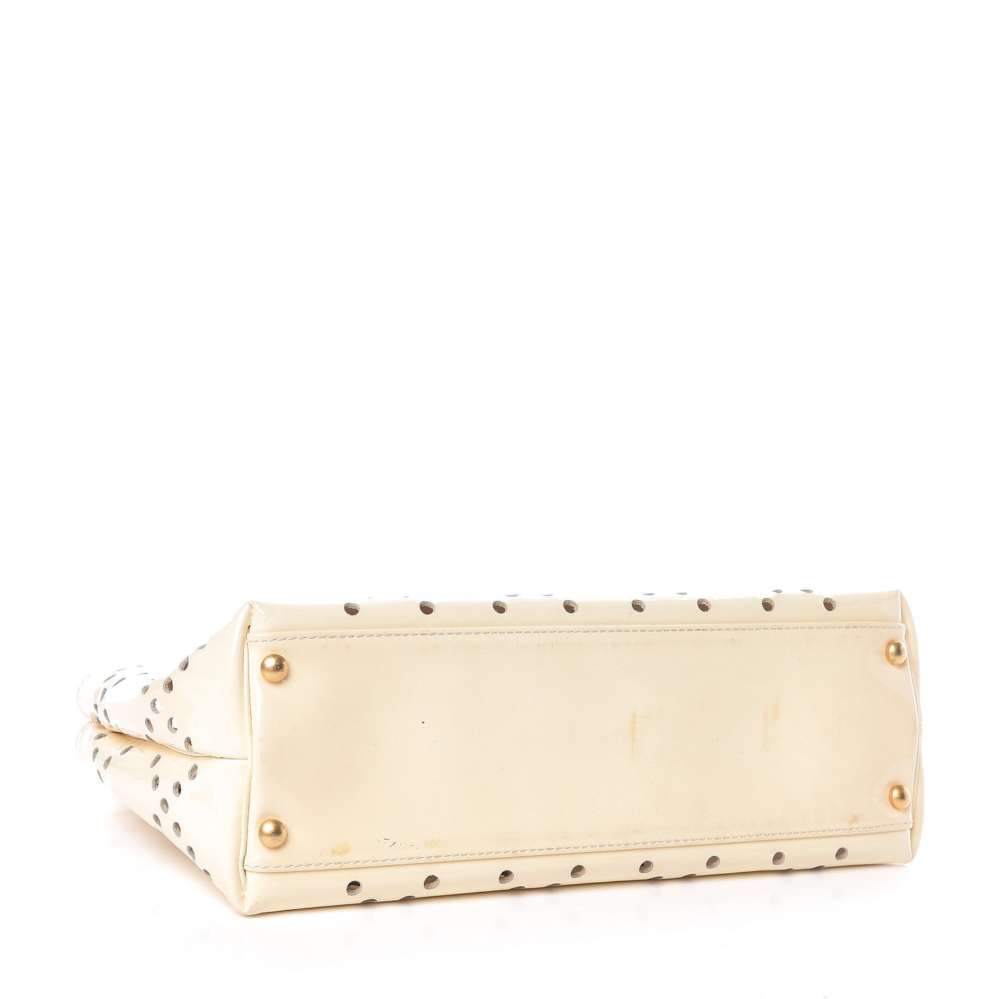 Patent Perforated CC Tote White