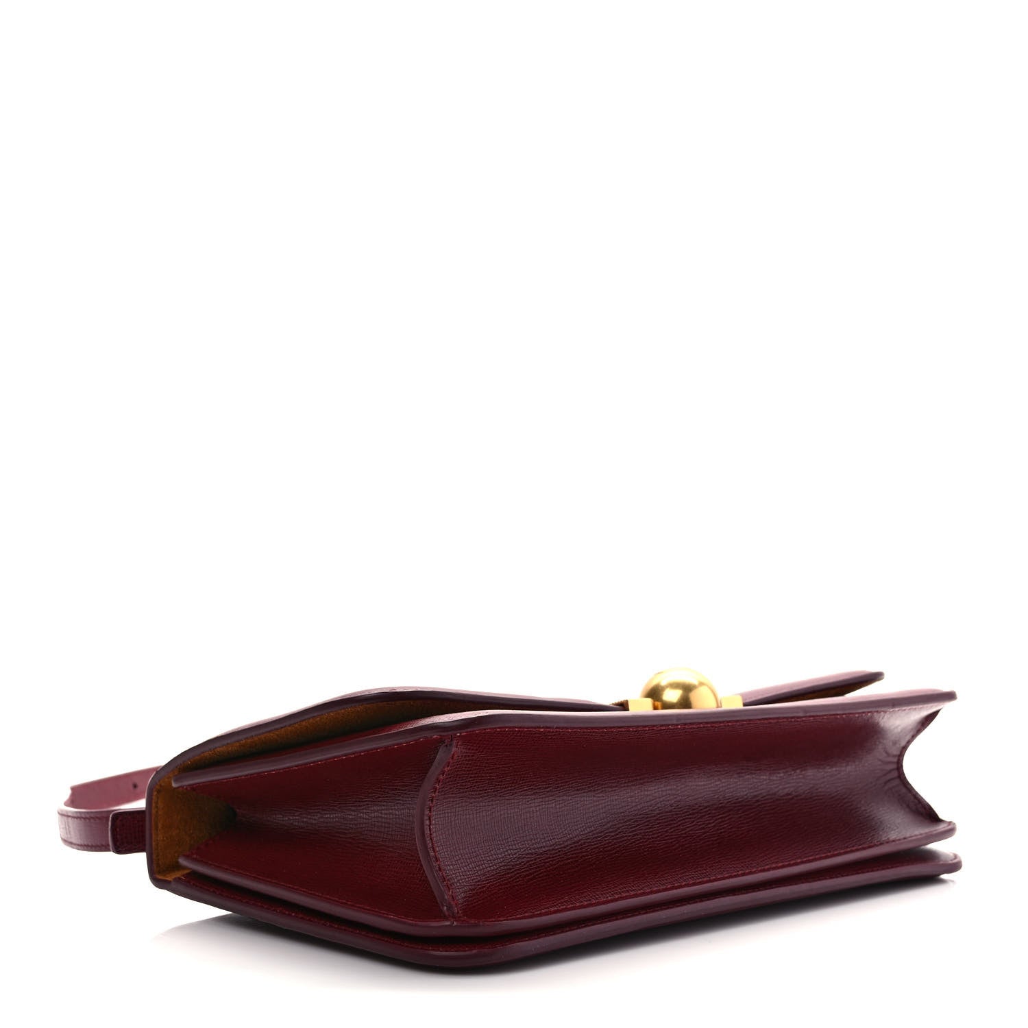 Bottega Veneta Calfskin Stamped Classic BV Bag Dark Red 3 of 10