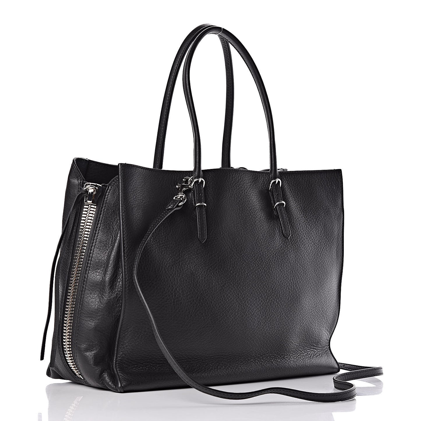Veau Papier B4 Zip Around Tote Black