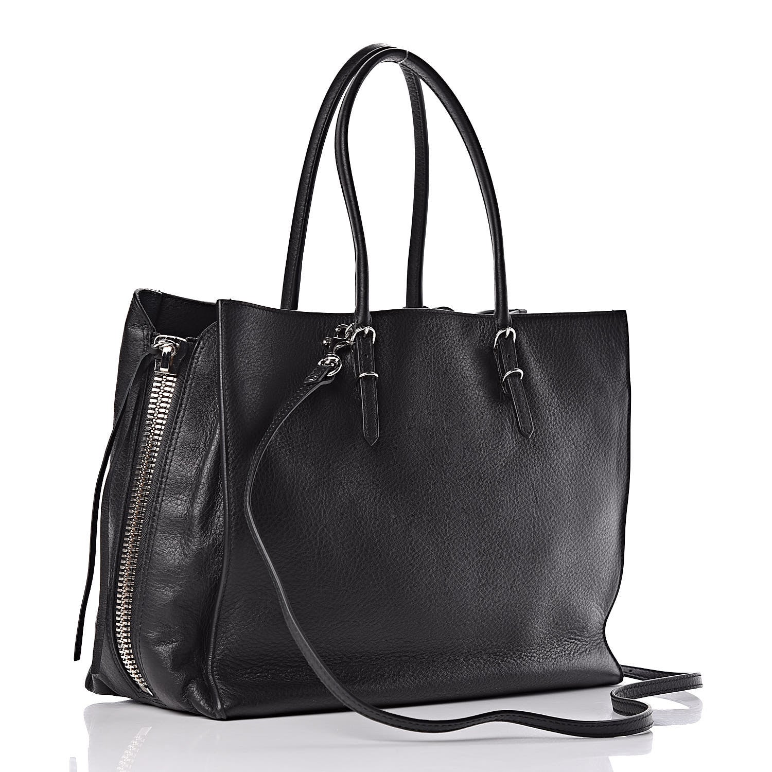 Balenciaga Veau Papier B4 Zip Around Tote Black 4 of 10