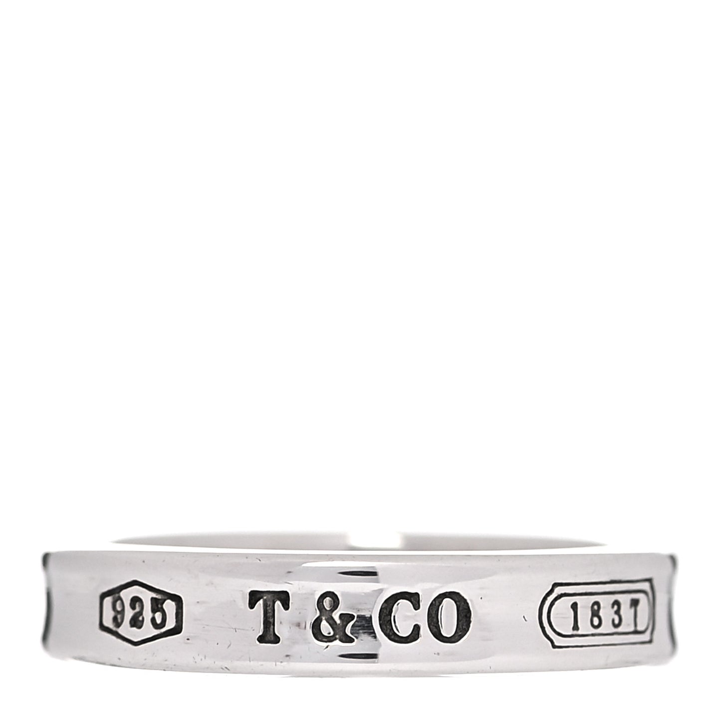 Sterling Silver Narrow 1837 Band Ring 52 6