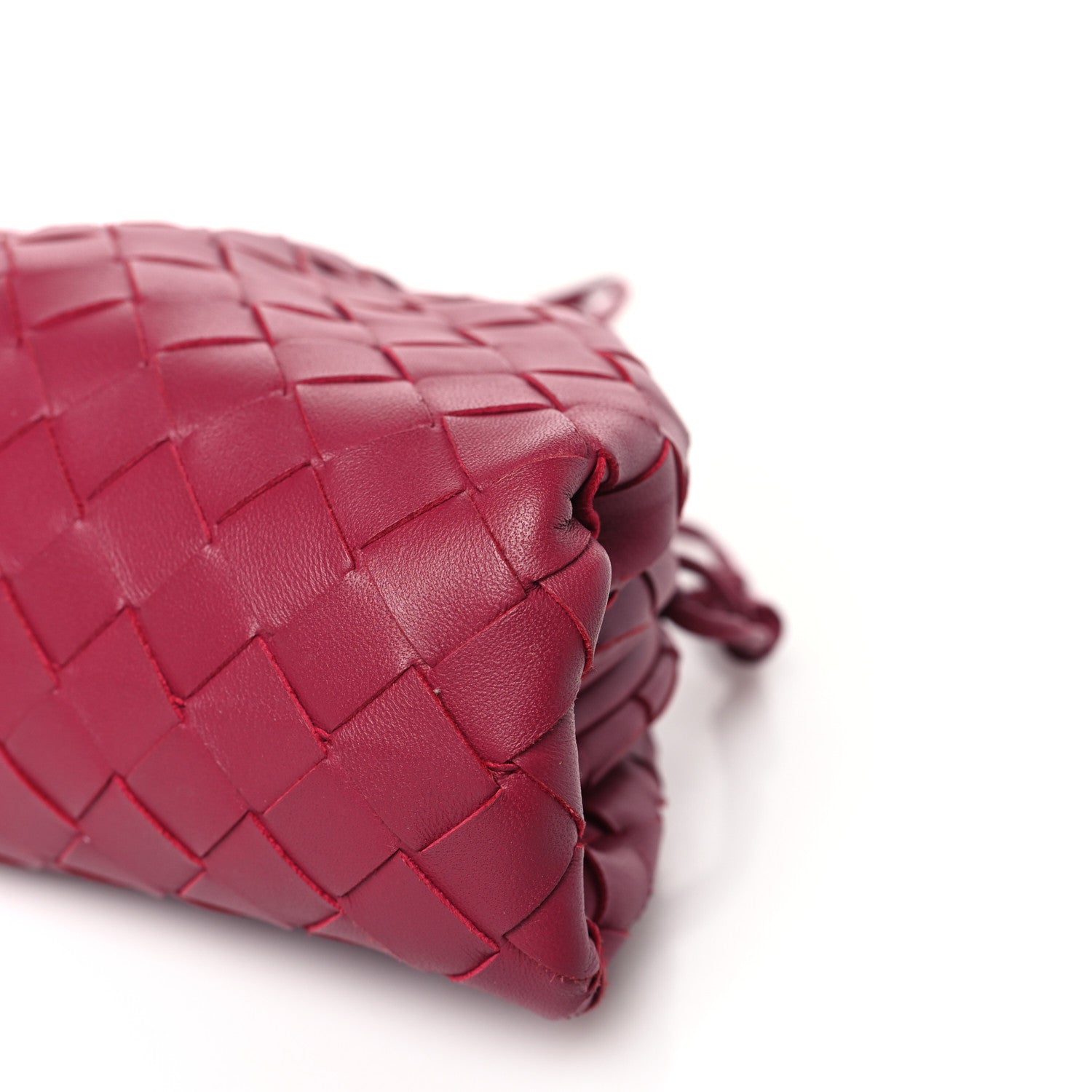 Bottega Veneta Nappa Intrecciato The Mini Pouch Amaranto 9 of 9