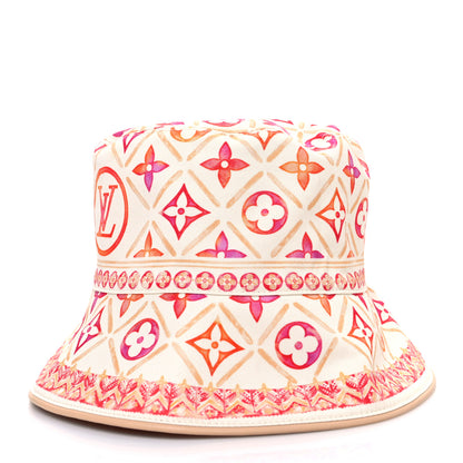 Louis Vuitton Cotton Monogram Flower Tile Reversible Bucket Hat M Beige 3 of 13