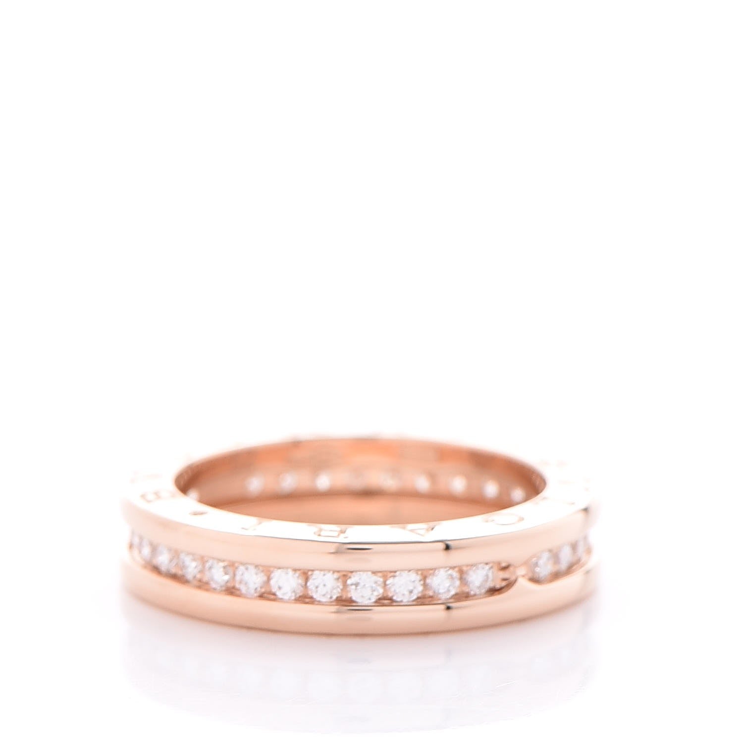 Bulgari 18K Rose Gold Diamond B.Zero1 One-Band Pave Ring 52 6 3 of 6