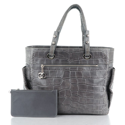 Chanel Matte Alligator Paris Biarritz Tote Grey 5 of 10