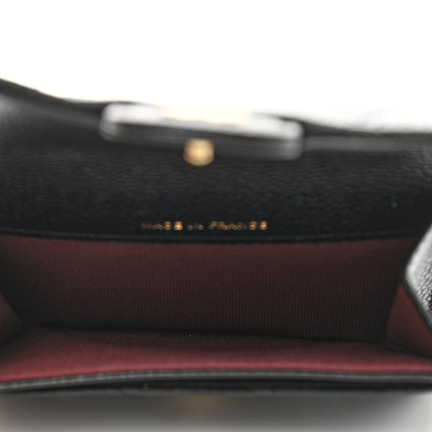 Caviar Quilted Flap Card Holder Wallet Black