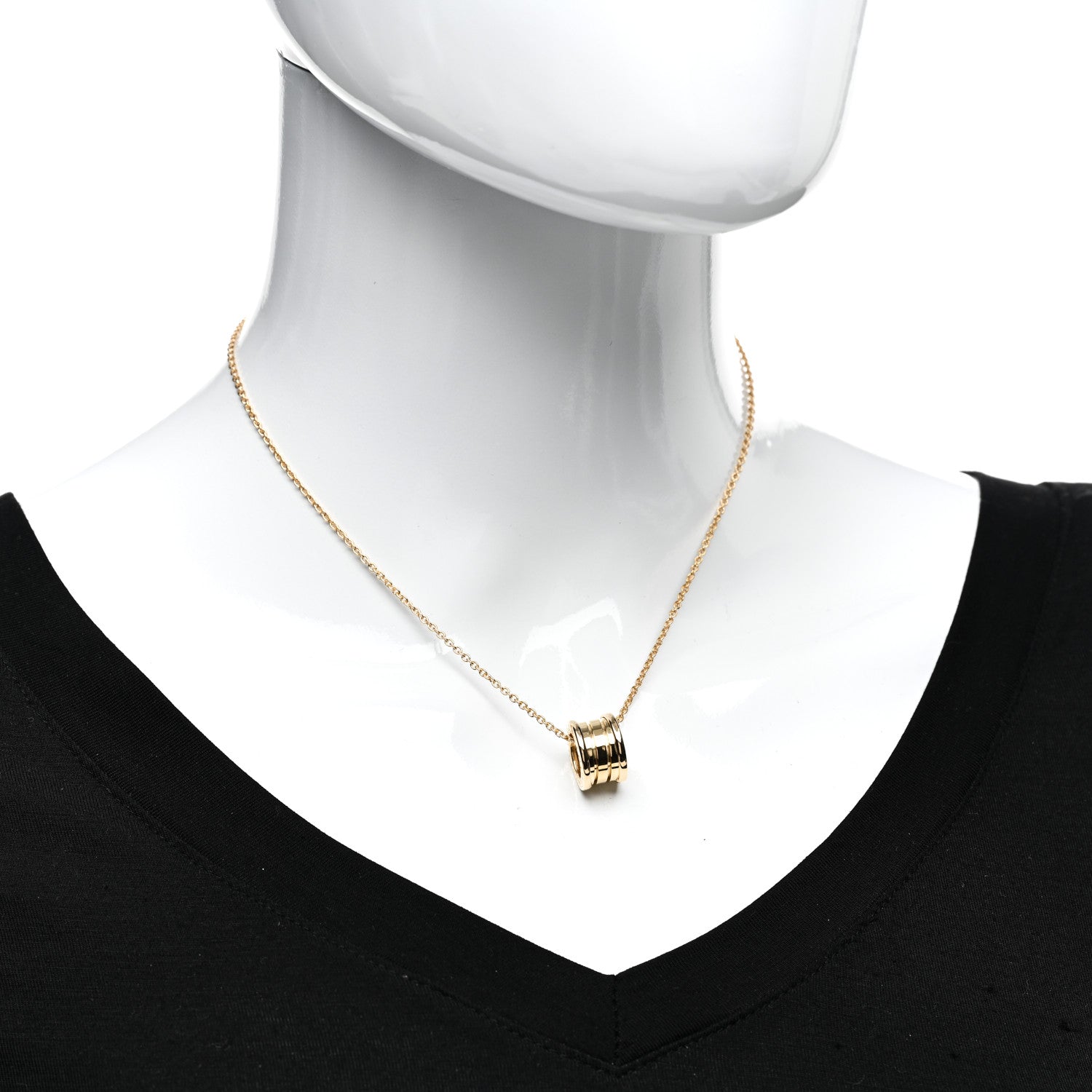 Bulgari 18K Yellow Gold B.Zero1 Pendant Necklace 2 of 4