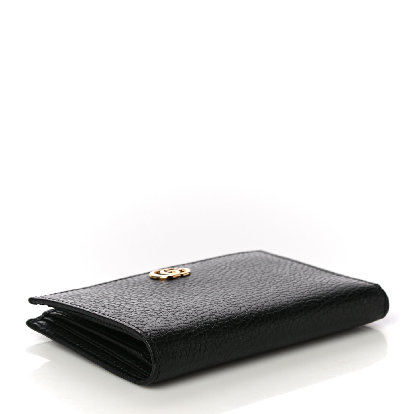 Dollar Calfskin GG Marmont Zipped Wallet Black