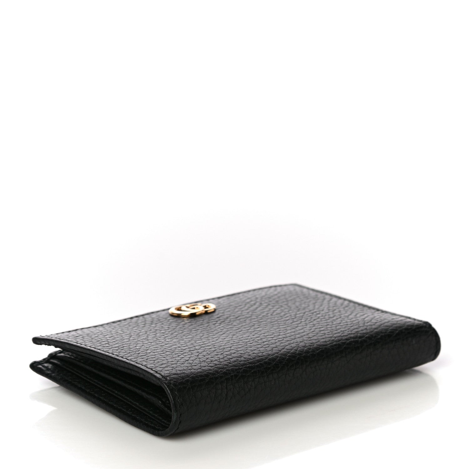 Gucci Dollar Calfskin GG Marmont Zipped Wallet Black 4 of 11