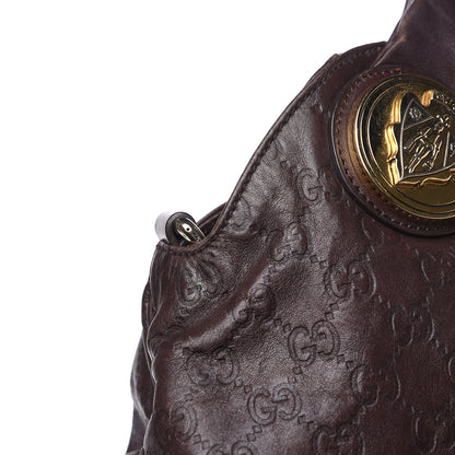 Gucci Guccissima Medium Hysteria Top Handle Bag Chocolate 10 of 13