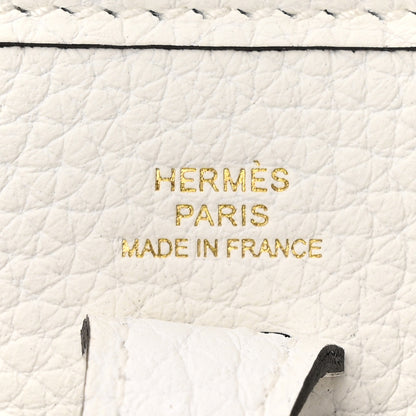 Hermes Taurillon Clemence Amazone Evelyne TPM New White 5 of 10