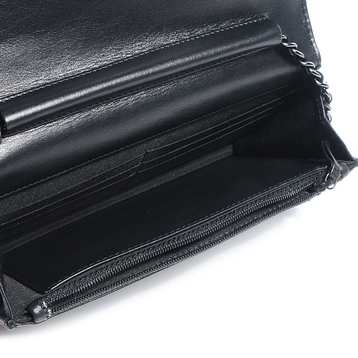 Chanel Lambskin Quilted Boy Wallet On Chain WOC So Black 5 of 9