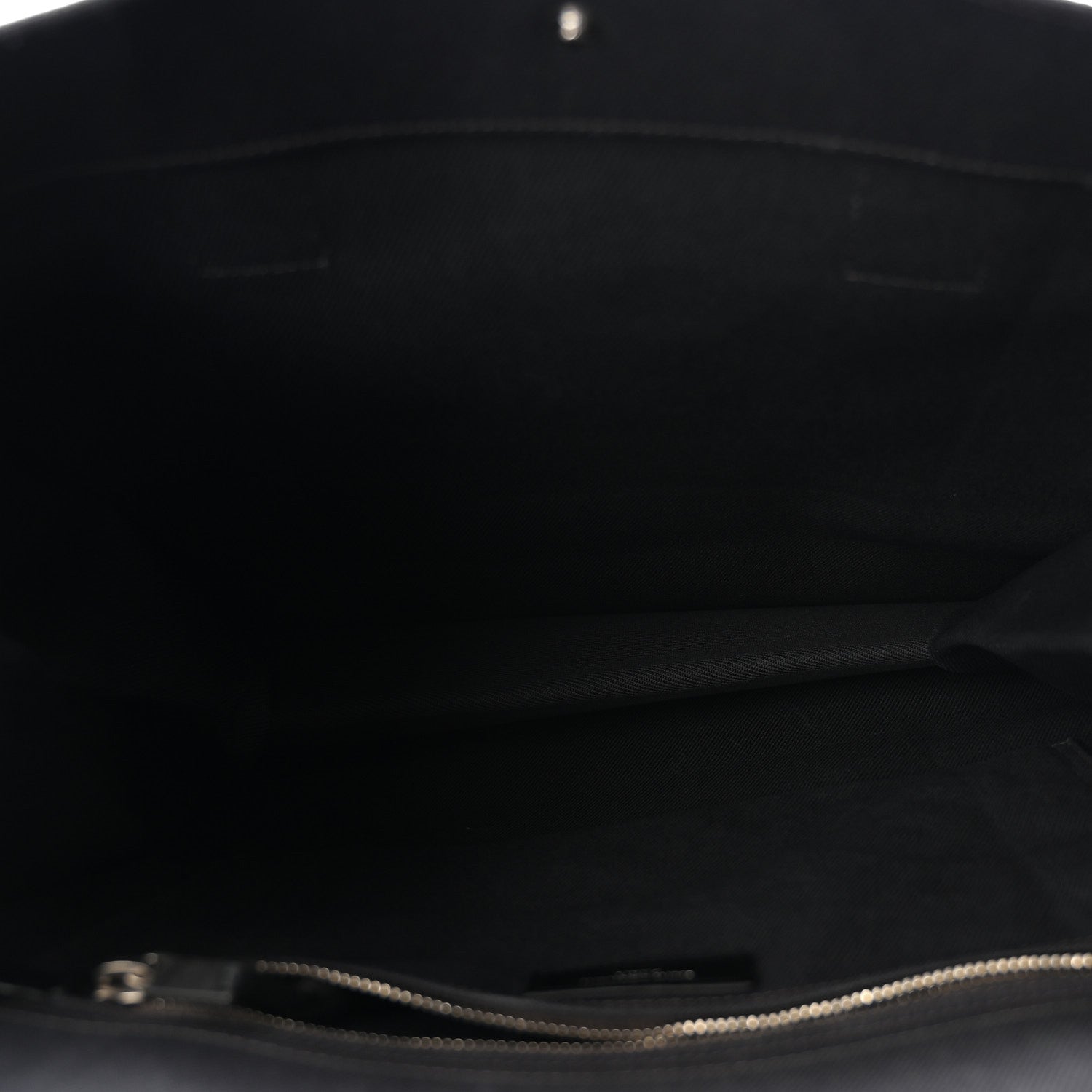 Saint Laurent Linen Calfskin Rive Gauche North South Tote Grey 5 of 10