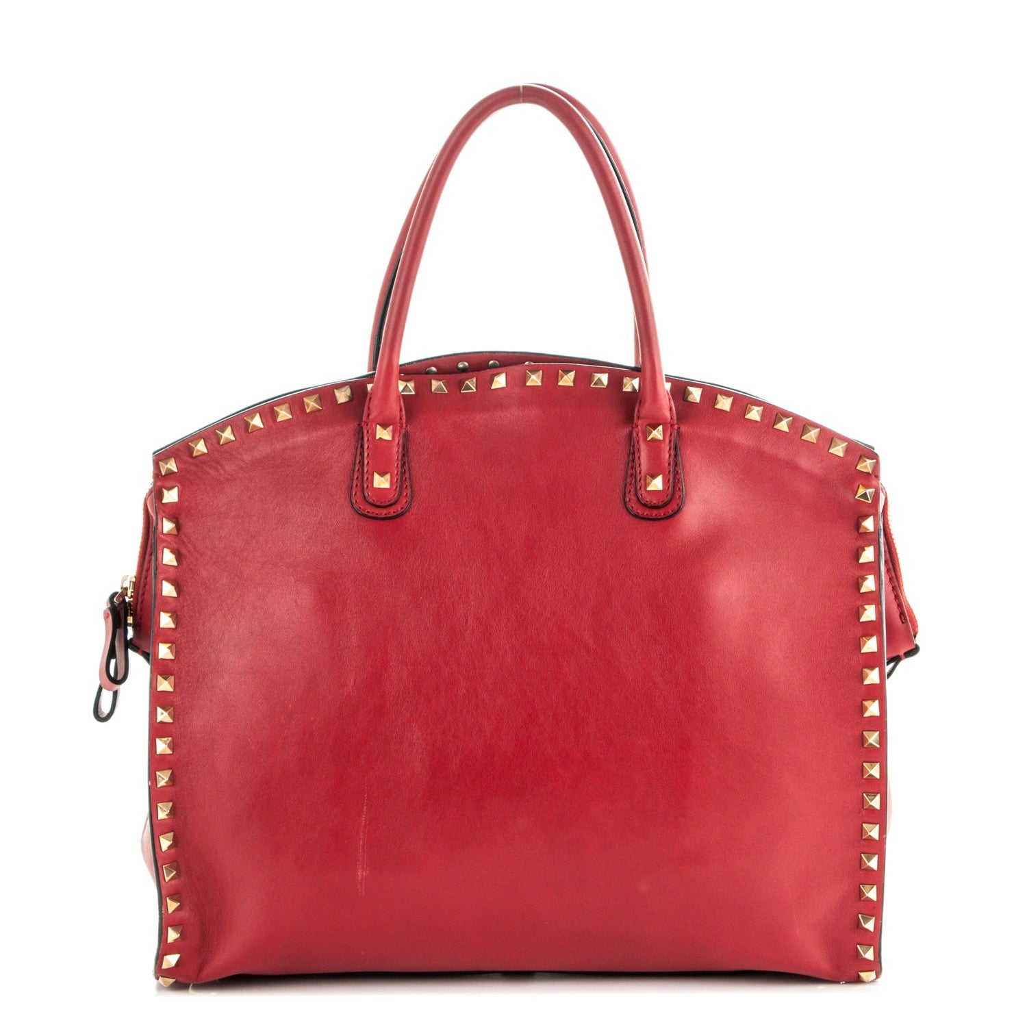 Valentino Garavani Vitello Rockstud Dome Shopper Rosso Valentino 1 of 7