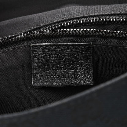 Gucci Monogram Small Double Buckle Flap Messenger Bag Black 6 of 10