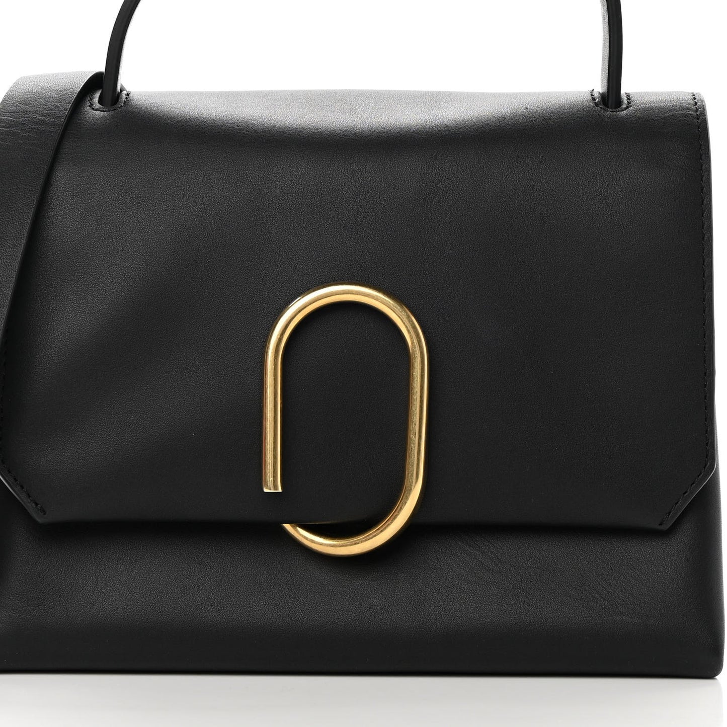 Smooth Calfskin Mini Alix Top Handle Satchel Black