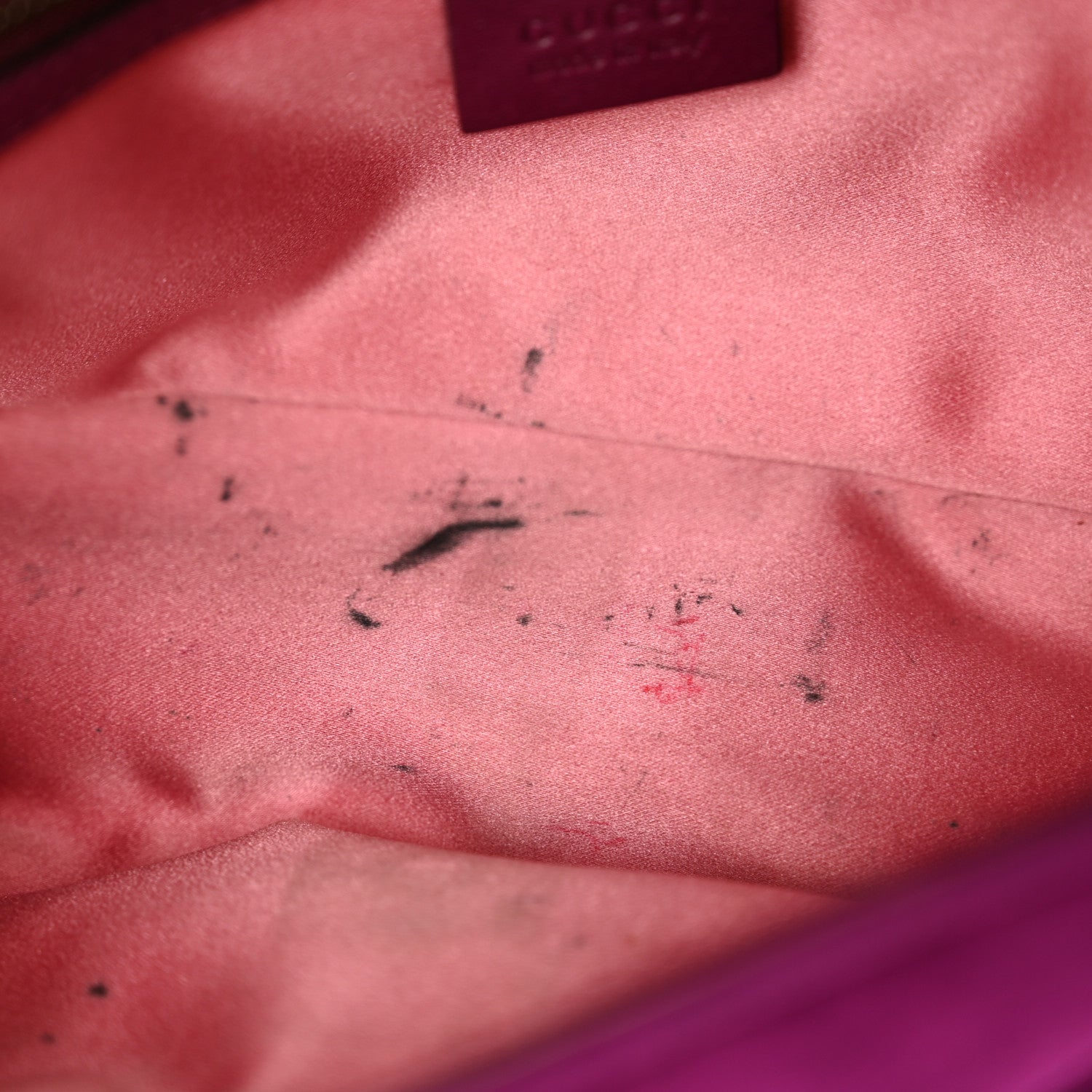 Gucci Velvet Matelasse Small GG Marmont Shoulder Bag Fuchsia Violet Cyclamen 11 of 13