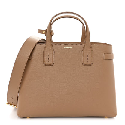 Burberry Derby Calfskin House Check Medium Banner Tote Camel 1 of 9