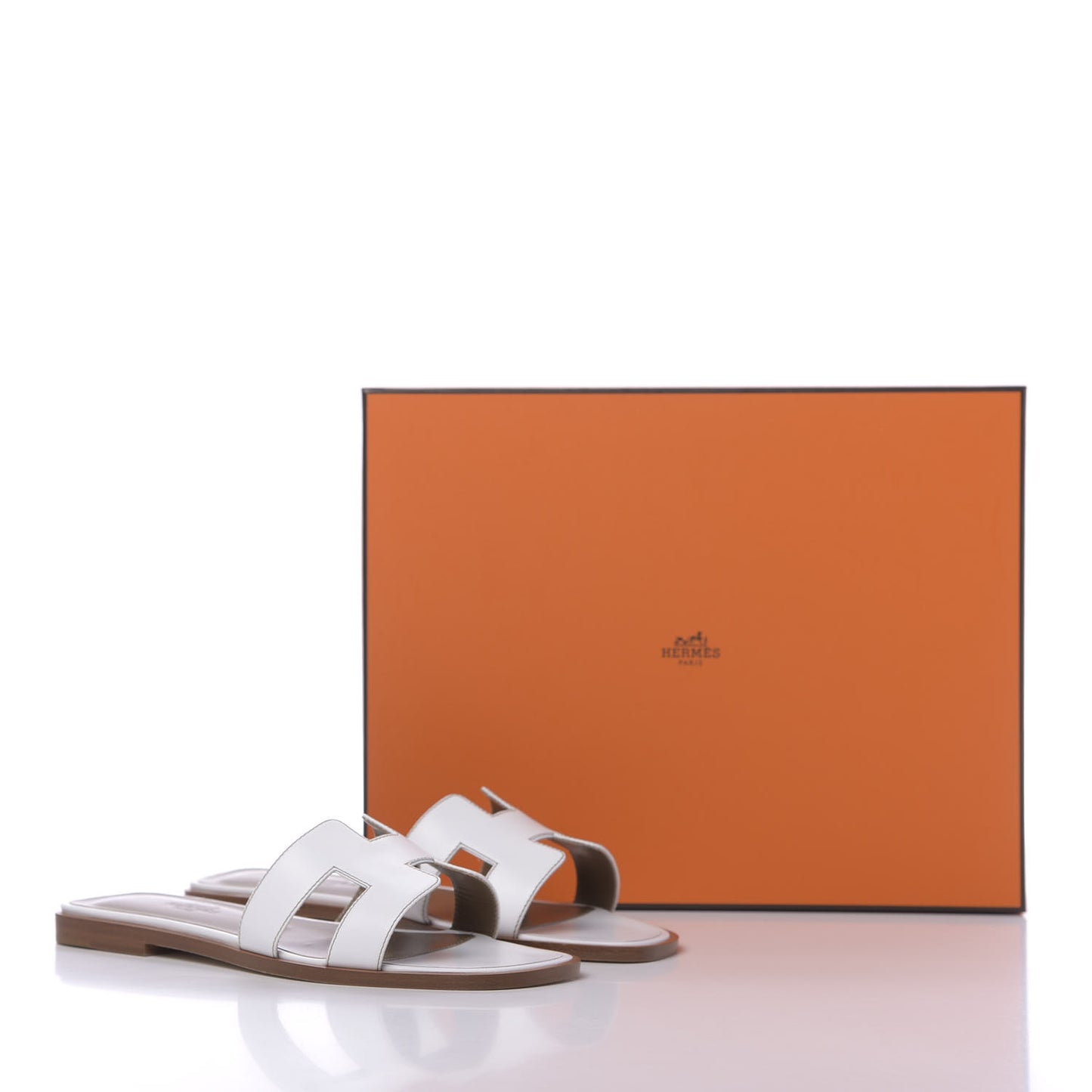 Box Calfskin Oran Sandals 36.5 White