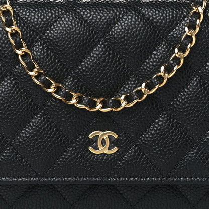 Chanel Caviar Quilted Wallet On Chain WOC Black 9 of 12