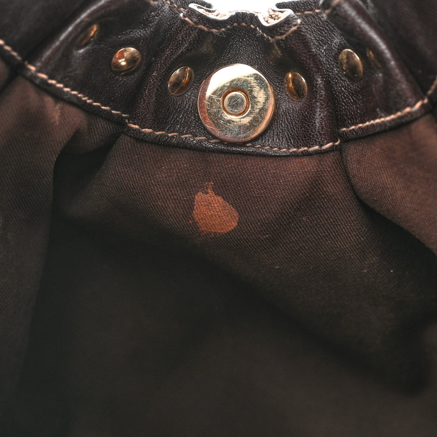 Monogram Studded Medium Pelham Shoulder Bag Dark Brown