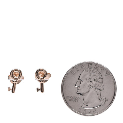 Tiffany 18K Rose Gold Mini Key Earrings 2 of 4