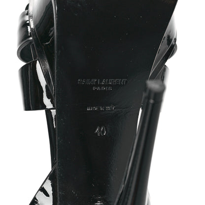 Saint Laurent Patent Tribute 105 Platform Sandals 40 Black 7 of 12