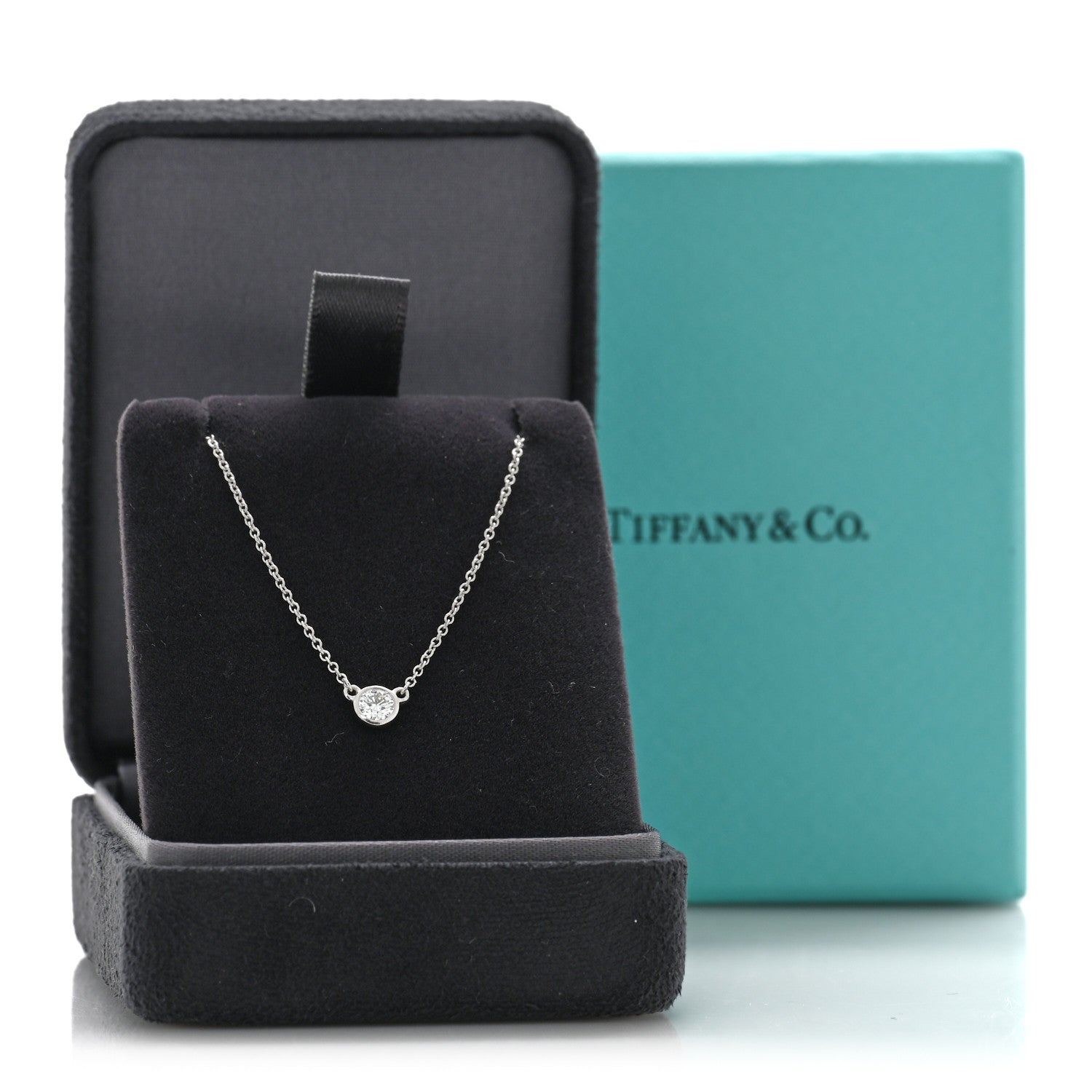 Tiffany Platinum Diamond .20ct Elsa Peretti Diamonds By The Yard Pendant Necklace 5 of 5