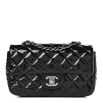 Chanel Patent Calfskin Quilted Mini Rectangular Flap Black 1 of 16