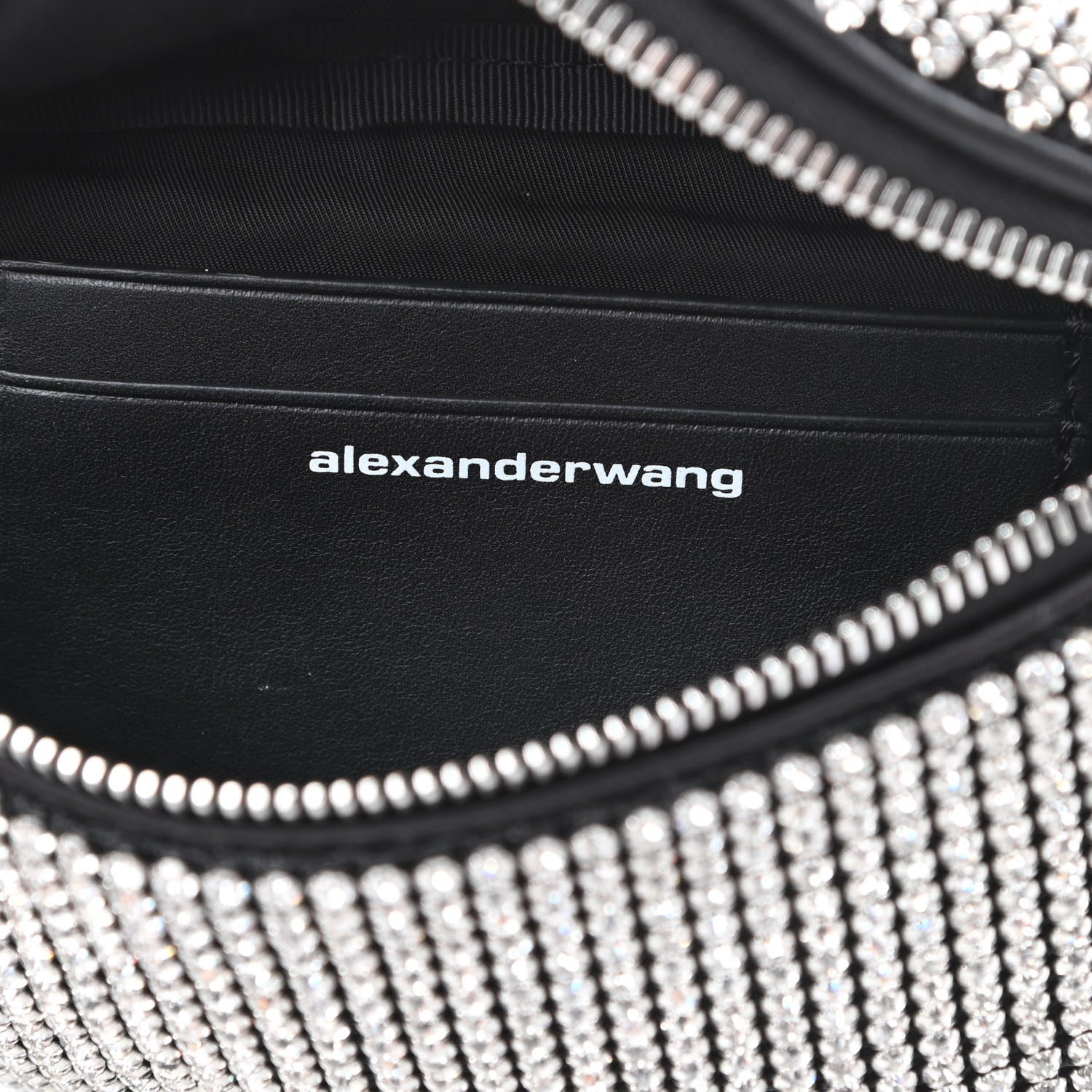 Alexander Wang Rhinestone Mesh Mini Attica Belt Bag Black 6 of 9