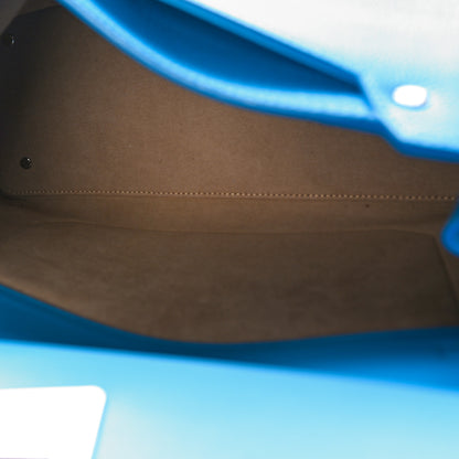 MCM Grained Calfskin Large Milla Convertible Backpack Tile Blue 5 of 7