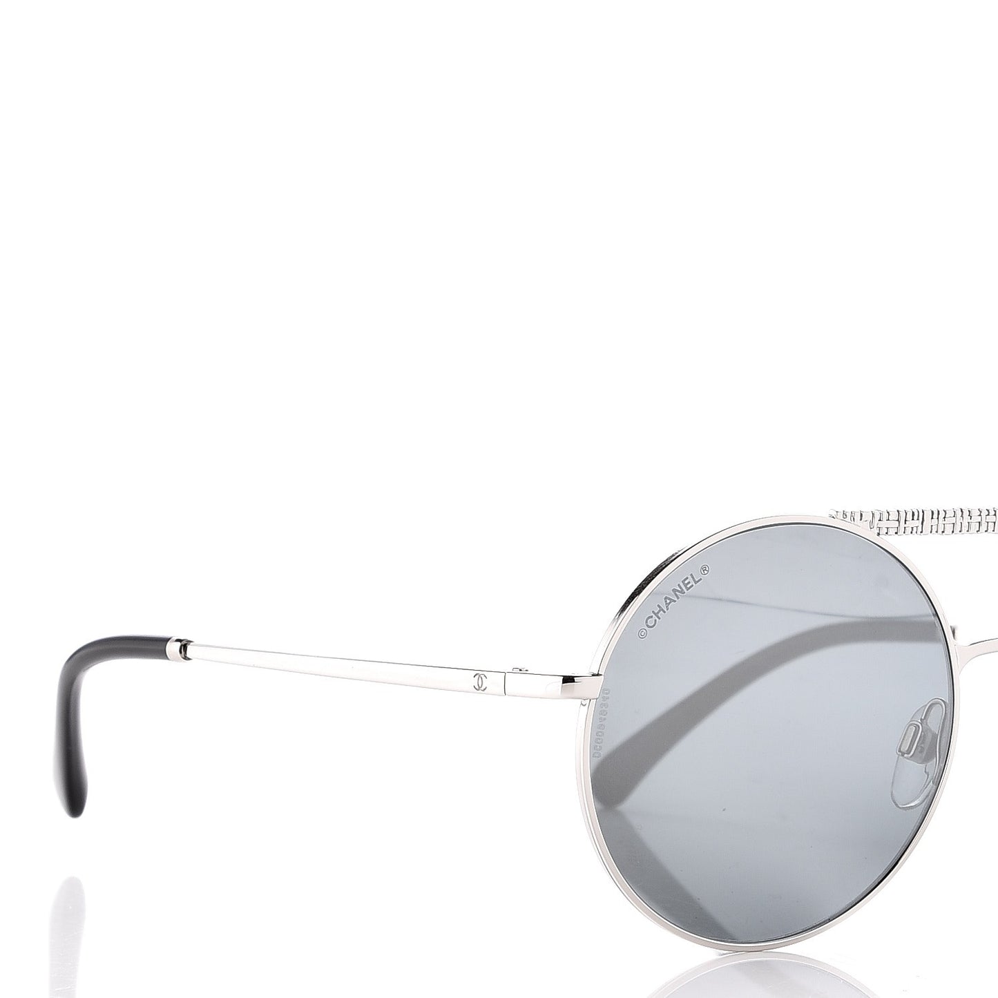 Metal Winter Round Sunglasses 4232 Silver