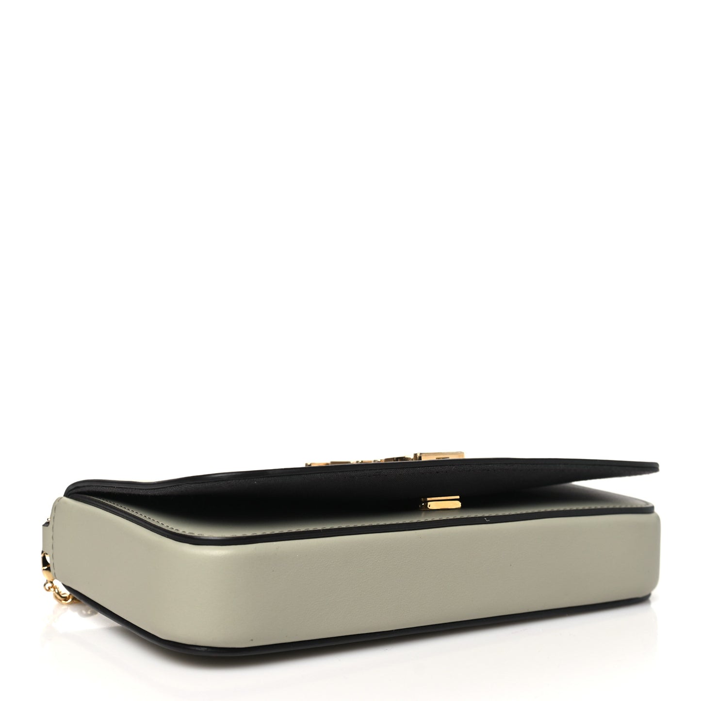 Vitello Grace Matte Fendigraphy Wallet on Chain Green Tea