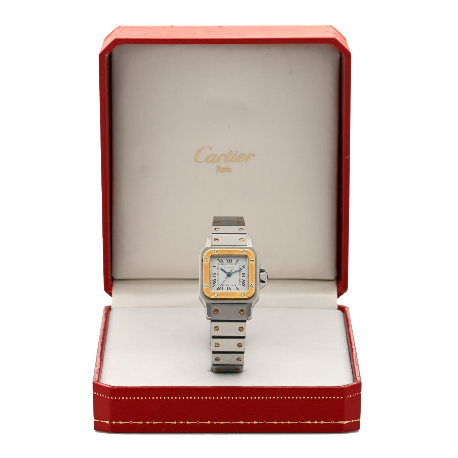 Cartier Stainless Steel 18K Yellow Gold 24mm Santos De Cartier Galbee Automatic Watch 5 of 5