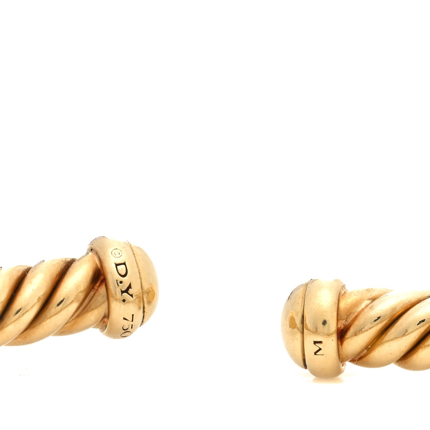 David Yurman 18K Yellow Gold 4mm Cablespira Bracelet 4 of 4