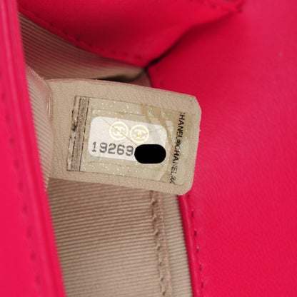 Chanel Lambskin Quilted Small Boy Flap Dark Pink 8 of 9