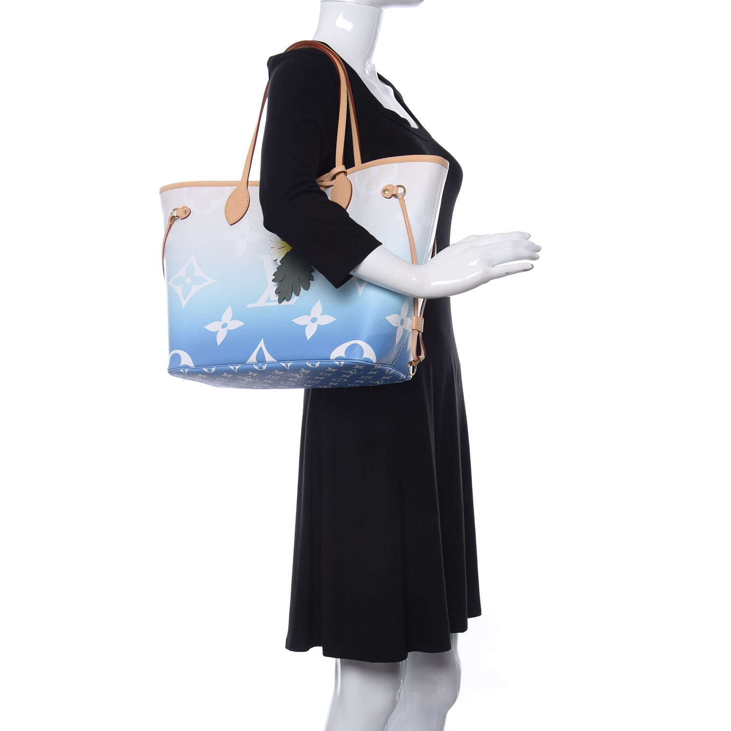 Louis Vuitton Monogram Giant By The Pool Neverfull MM Blue 2 of 10