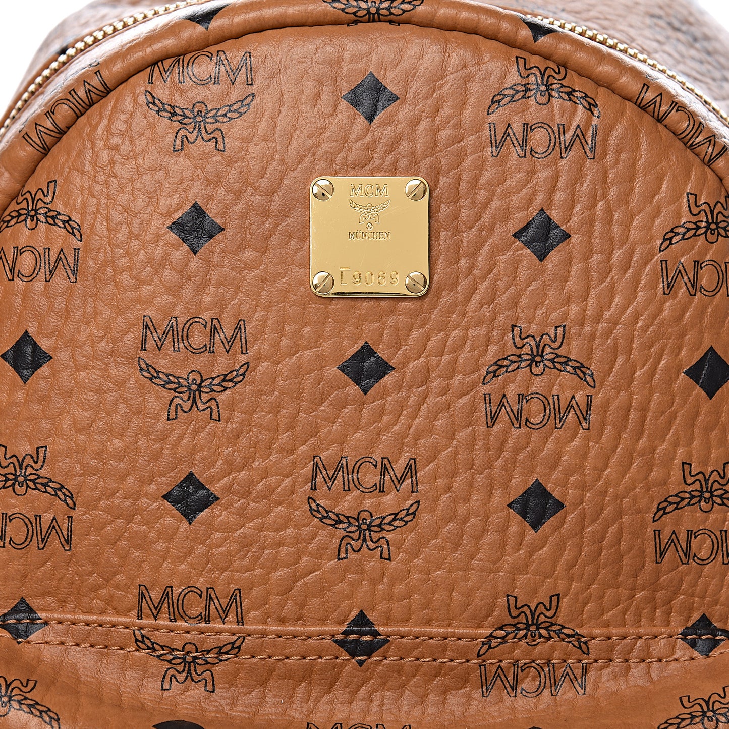 Visetos Small Side Stud Stark Backpack Cognac