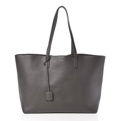 Saint Laurent Calfskin Large Shopping Tote Dark Grey 3 of 17