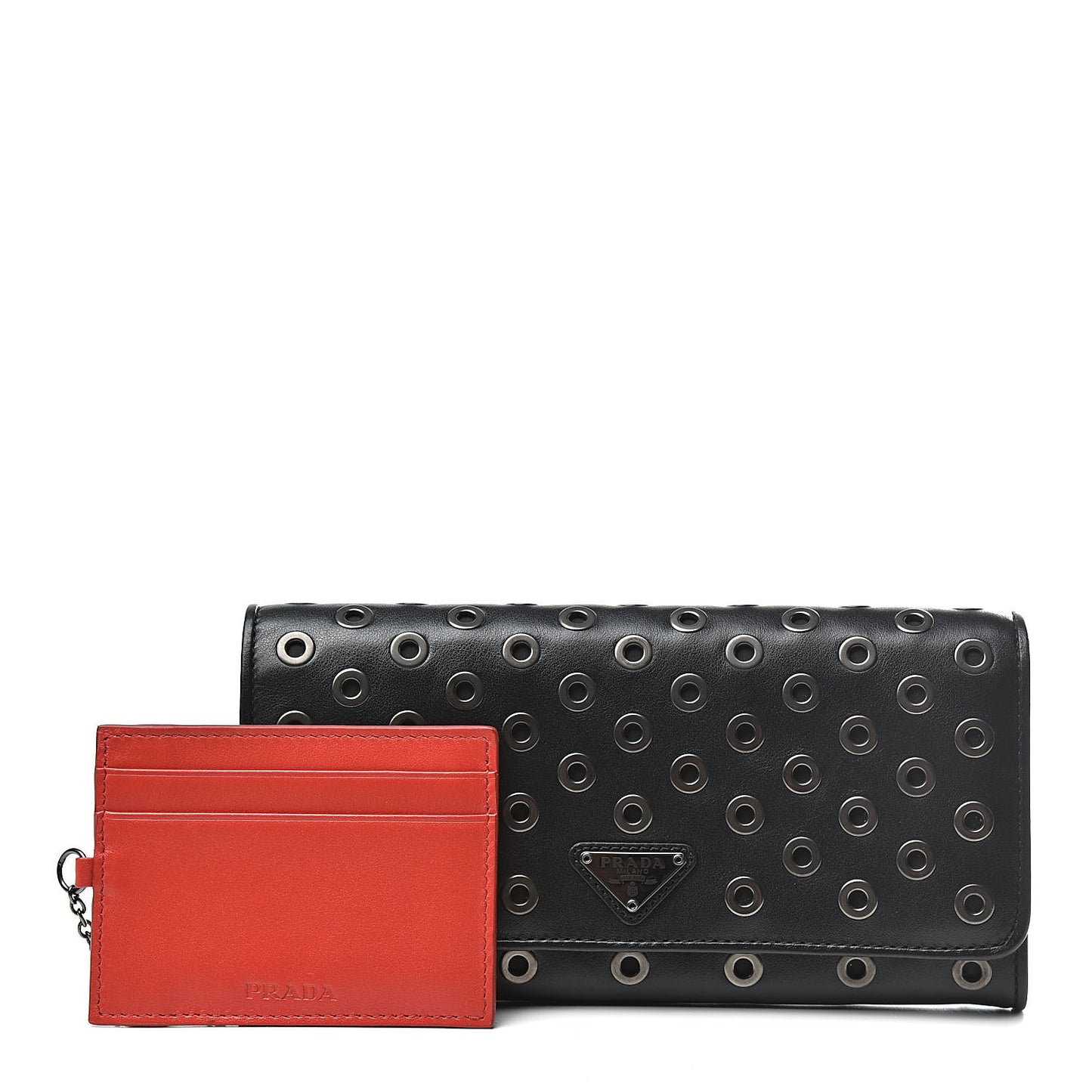 Soft Calf Grommet Continental Flap Black Fuoco